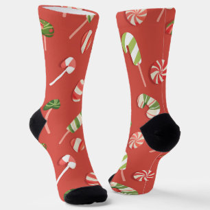 Chaussette Candy de Noël rouge