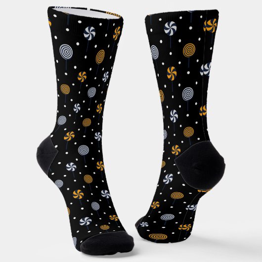 Chaussette Candy Halloween Motif sans couture (Angulaire)