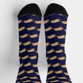 Chaussette Cannoli sur fond bleu marine (Haut)