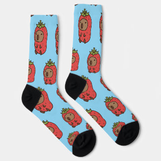 Chaussette Capybara en tenue de fraise Chaussettes | Animal m