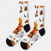 Chaussette Capybara Halloween. Citrouille sorcier. (Gauche)