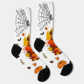 Chaussette Capybara Halloween. Citrouille sorcier. (Droite)