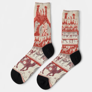 Chaussette Caravane de chameaux du désert Art