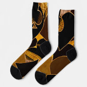 Chaussette Card Suit symbole de collage - Black and Gold text (Gauche)