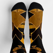 Chaussette Card Suit symbole de collage - Black and Gold text (Haut)