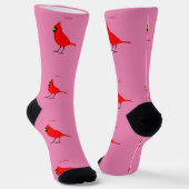 Chaussette Cardinal rouge oiseau Thunder_Cove (Angulaire)