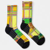 Chaussette Caribbean Colorful Fabric Madras Tartan (Droite)
