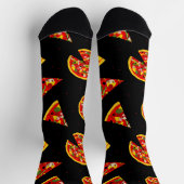 Chaussette Caricature amusante de Pizza Lover (Haut)