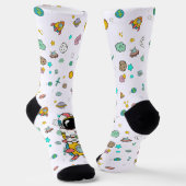 Chaussette Caricature spatiale astronaute (Angulaire)