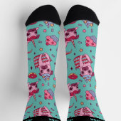 Chaussette Carlin mignon Rainbow Cupcake Retro Motif Amoureux (Haut)