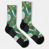 Chaussette carottes et champignons motifs sans soudure citrou (Droite)