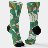 Chaussette carottes et champignons motifs sans soudure citrou (Angulaire)