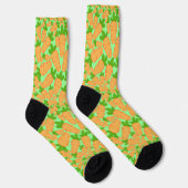 Chaussette Carottes Oranges Et Vertes (Droite)