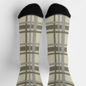 Chaussette Carreaux gris et crème (Haut)