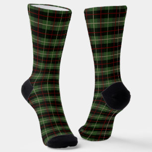 Chaussette Carreaux Tartan Vert Rouge Noir Carreaux 