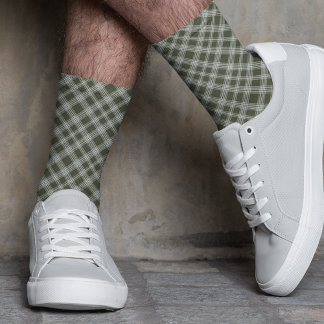 Chaussette Carreaux Vert Sauge Classique