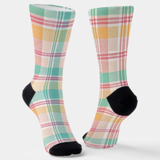 Chaussette Carreaux Vichy Multicolores (Angulaire)