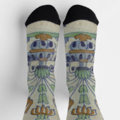 Chaussette Carrelage Delft Antique Pot de Fleur Céramique (Haut)