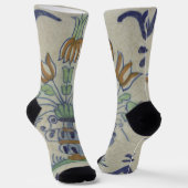 Chaussette Carrelage Delft Antique Pot de Fleur Céramique (Angulaire)