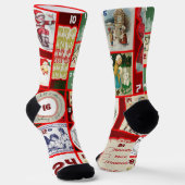 Chaussette Carrés de l'illustration de Noël (Angulaire)