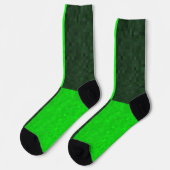 Chaussette Carrés de mosaïque bicolore vert, (Gauche)