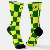 Chaussette Carrés jaunes et verts (Angulaire)