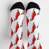 Chaussette Carte de la Palestine Pastèque Symbole de liberté (Haut)