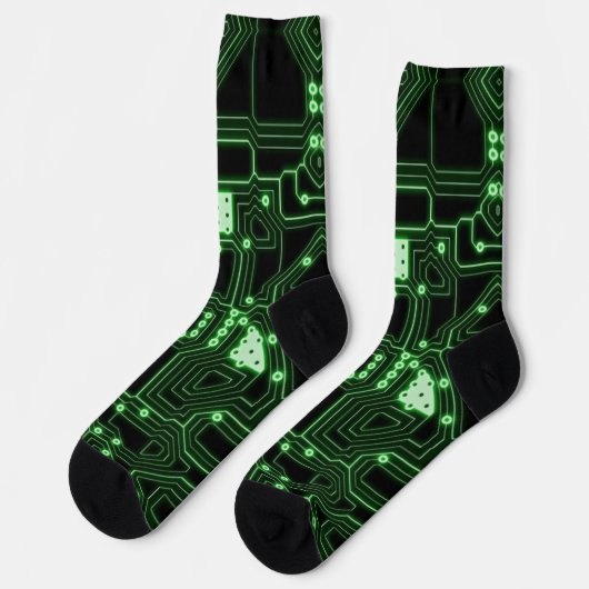 Chaussette Carte Neon Green Circuit (Gauche)