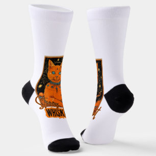 Chaussette Cartes de Tarot & Chat Orange Vibes cosmiques