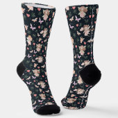 Chaussette Cartoon Fairy With Flowers Seamless Pattern (Angulaire)