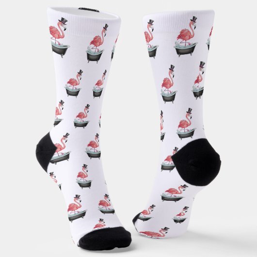 Chaussette Cartoon Flamingo Pattern (Angulaire)