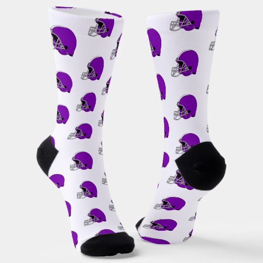 Chaussette Casques de football violets (Angulaire)