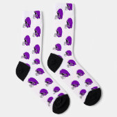 Chaussette Casques de football violets (Droite)