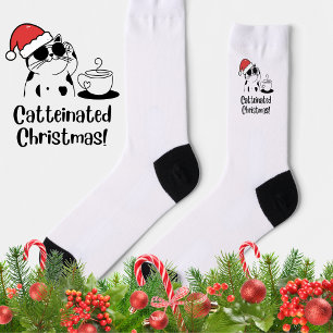 Chaussette Catteinated Café de Noël et Vacances pour Amoureux