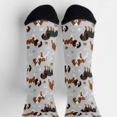 Chaussette Cavalier King Charles Spaniel Paws and Bones (Haut)