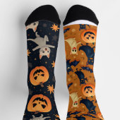 Chaussette Ce sont des chaussettes d'Halloween mignonnes. (Haut)