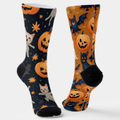 Chaussette Ce sont des chaussettes d'Halloween mignonnes. (Angulaire)