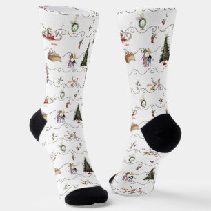 Chaussette Célébration de la guirlande de Noël de Whoville