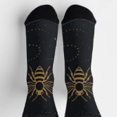 Chaussette Celestial Bee Trail – Elegant Cosmic Gold Design (Haut)