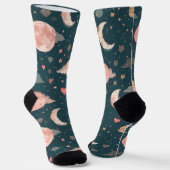 Chaussette Celestial Romance Dreamy Moon & Stars Valentine Se (Angulaire)