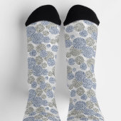 Chaussette Cercles avec imprimé léopard gris et bleu (Haut)