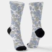 Chaussette Cercles avec imprimé léopard gris et bleu (Angulaire)
