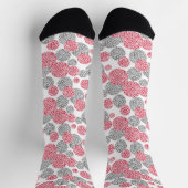 Chaussette Cercles avec imprimé léopard gris et rouge (Haut)