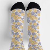 Chaussette Cercles avec imprimé léopard jaune et bleu (Haut)