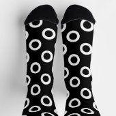 Chaussette Cercles noirs et blancs simples Motif pointillé (Haut)