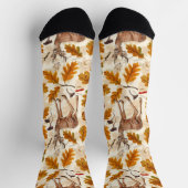 Chaussette Cerf dans la forêt automnale (Haut)