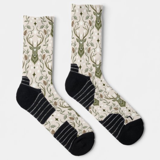Chaussette Cerf Tribal Boho, Rêvant de Cerf (Droite)