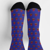 Chaussette Cerise Et Chocolat Durable Premium Bleu     (Haut)