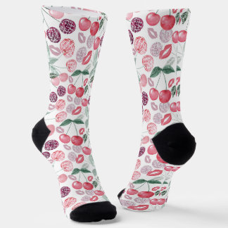 Chaussette Cerise rouge baie fruit stylé