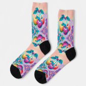 Chaussette Cerises colorées (Gauche)